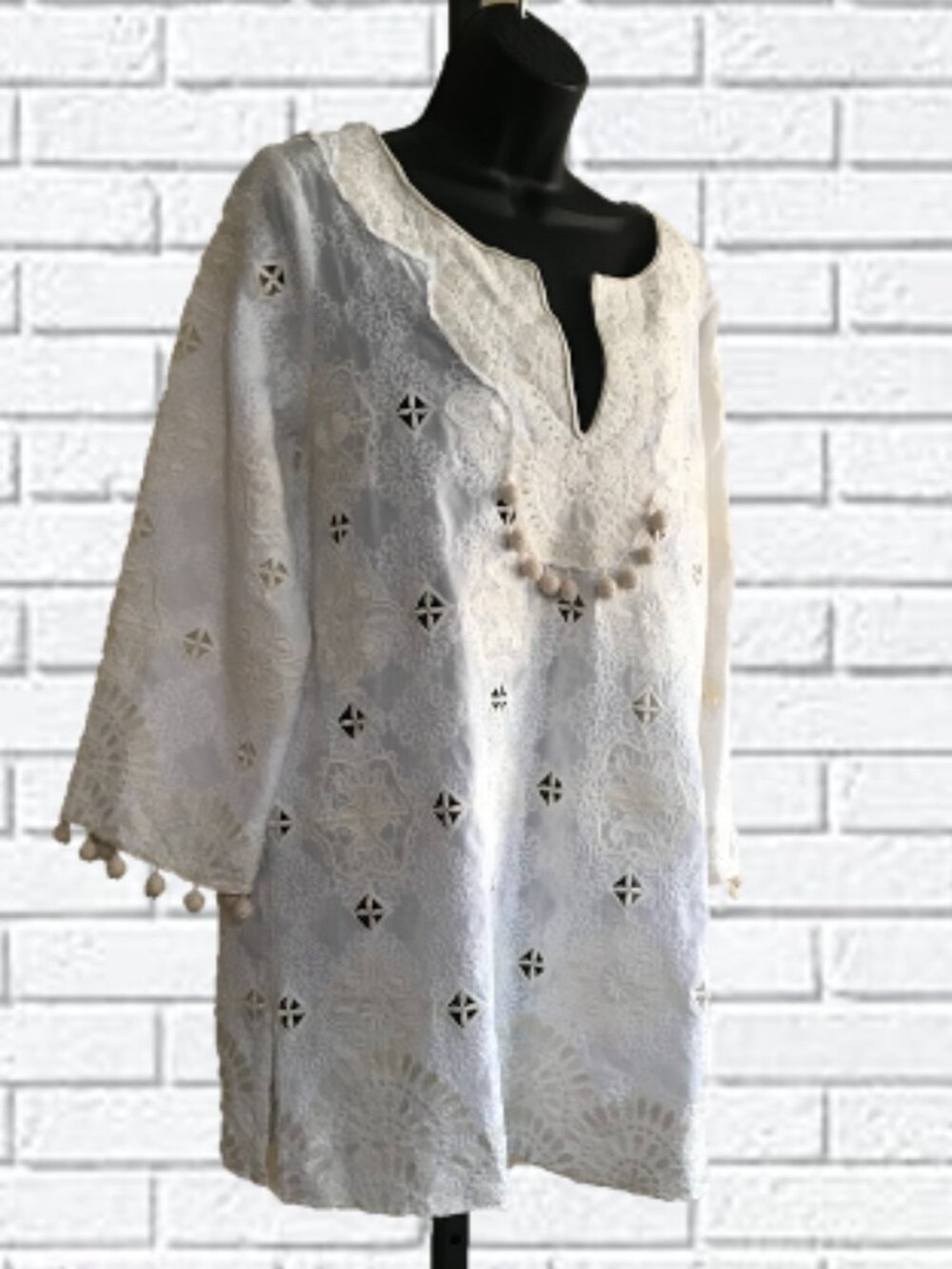 Calypso St. Barth | Embroidered Beaded Tunic Top